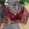 Heavy Pure Vichitra Silk Jari Embroidery & Sequence Work Blouses Suppliers In India